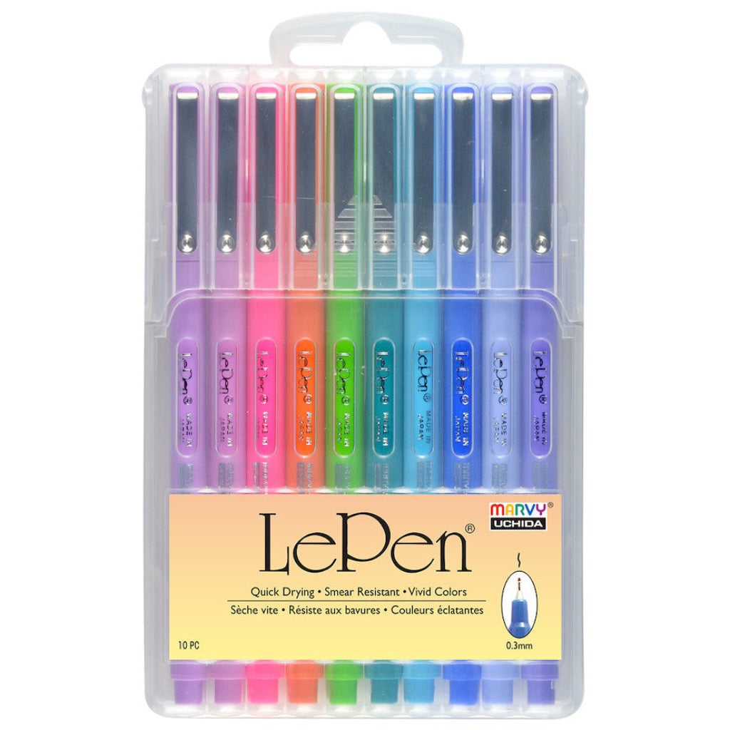 LePen 10 Piece Bright Set - Marvy Uchida – Perry Pencil & Paper